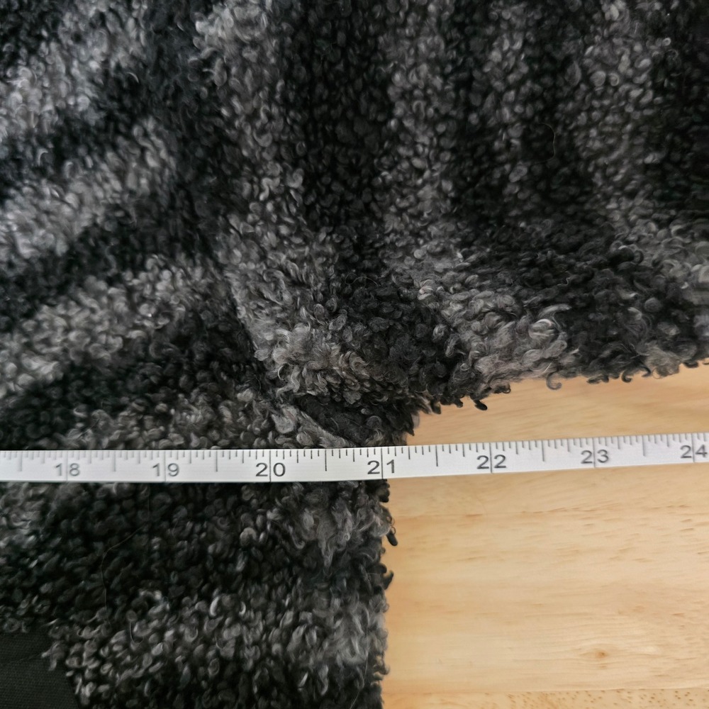 Varley Zebra Print Sherpa Fleece Full Zip Jacket Grey Black Women Small VAR00482 - Picture 5 of 9